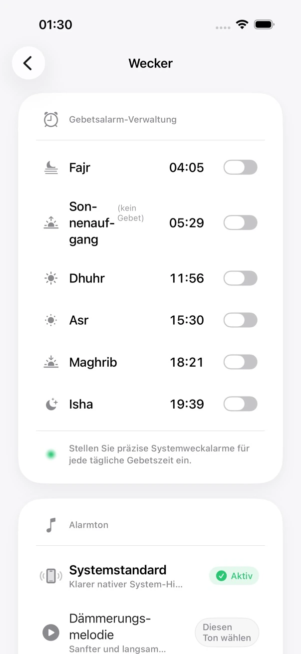 MADAR-Gebetswecker