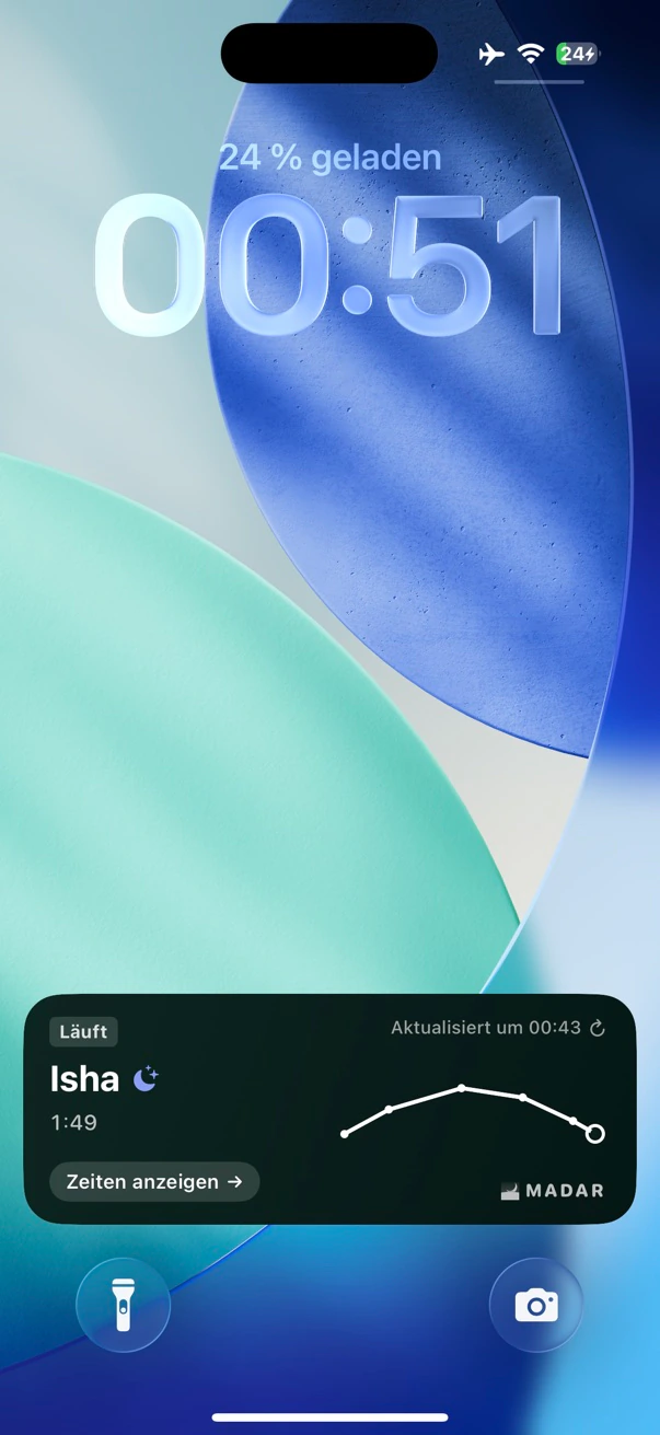 Gebetszeiten-Widget